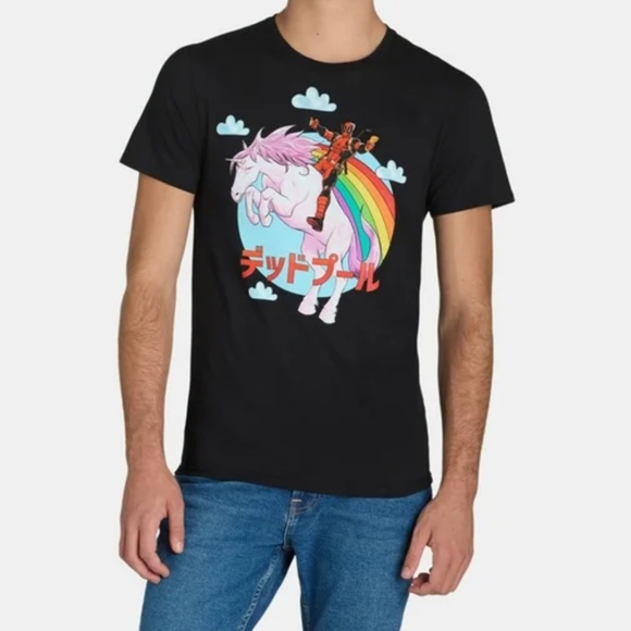 Deadpool Unicorn Men’s & Big Men's Graphic Tee Shirt, Sizes 3XL - Picture 3 of 5